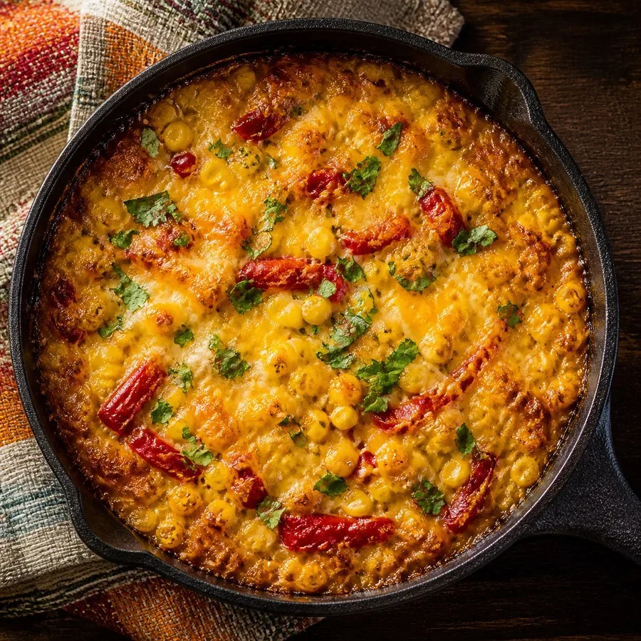 Argentine Humita Corn Skillet, finished dish