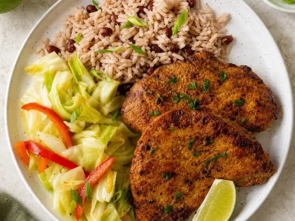 Barbadian Bajan Seasoned Turkey Cutlets, finished dish