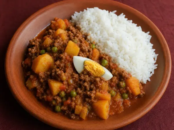 Bolivian Saice Beef with Potatoes, finished dish