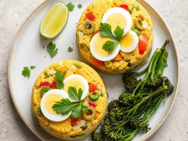 Brazilian Cuscuz Paulista Vegetable Cups, finished dish