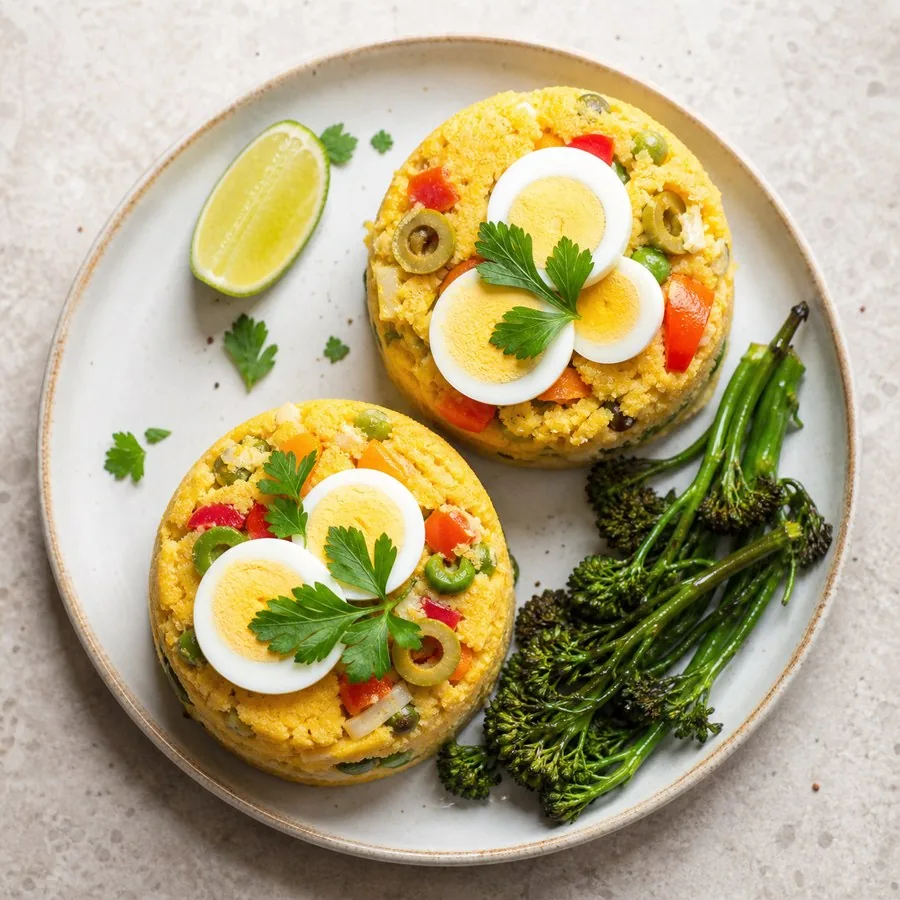 Brazilian Cuscuz Paulista Vegetable Cups, finished dish