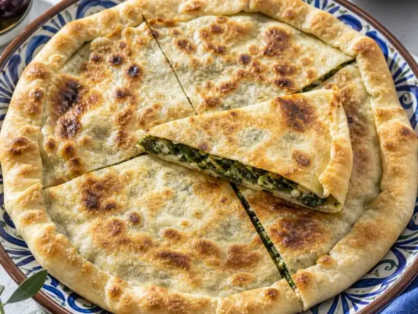 Croatian Soparnik Chard Flatbread, finished dish