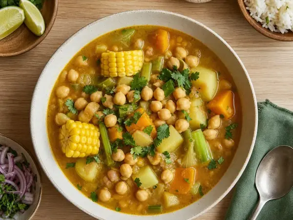Dominican Sancocho-Style Chickpea Soup, finished dinner