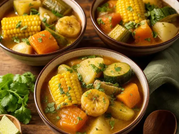 Dominican Sancocho Vegetable Bowls, finished dish
