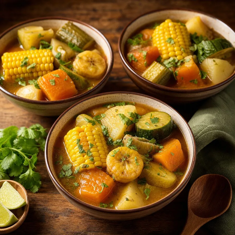 Dominican Sancocho Vegetable Bowls, finished dish