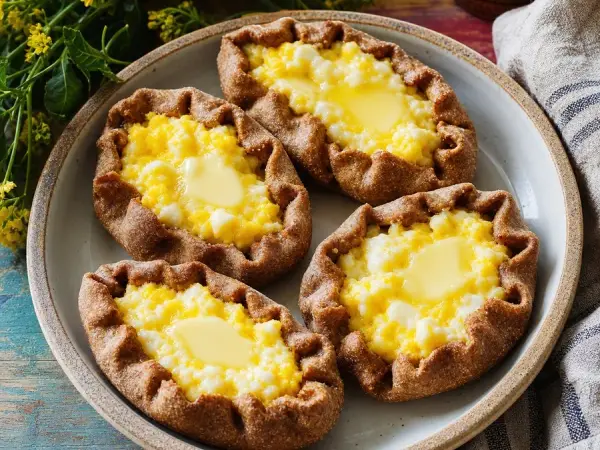Finnish Karelian Pie Egg Butter Bowls, finished dish