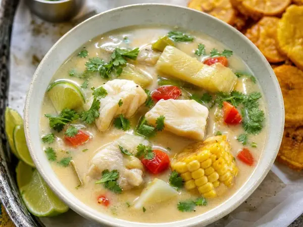 Honduran Coconut Fish Soup, finished dish