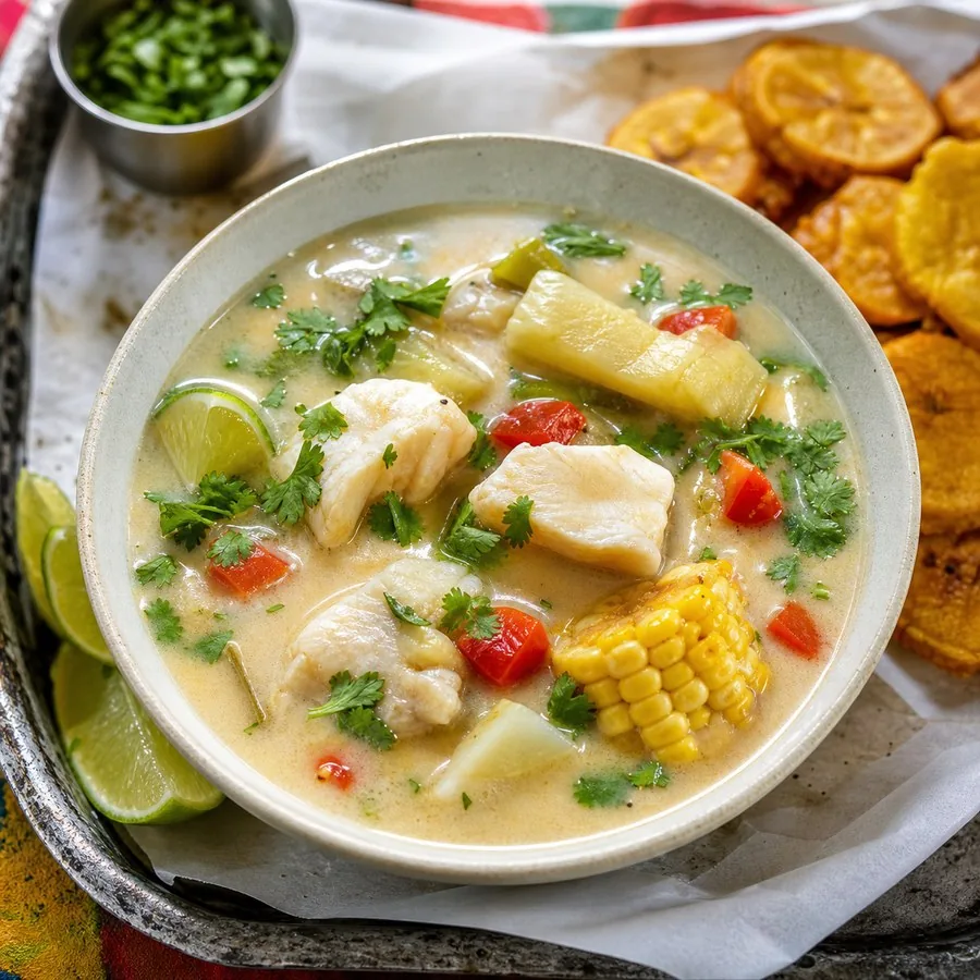 Honduran Coconut Fish Soup, finished dish