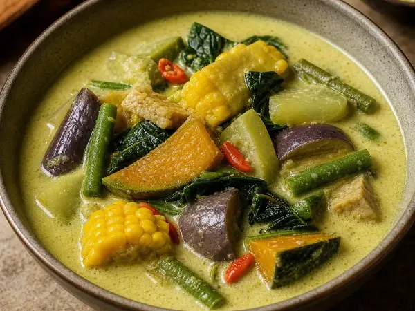 Indonesian Sayur Lodeh Coconut Vegetables, original finished dish food photograph
