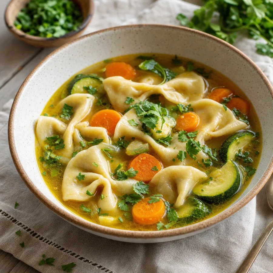 Ladakhi Chutagi Vegetable Dumpling Stew, finished dish