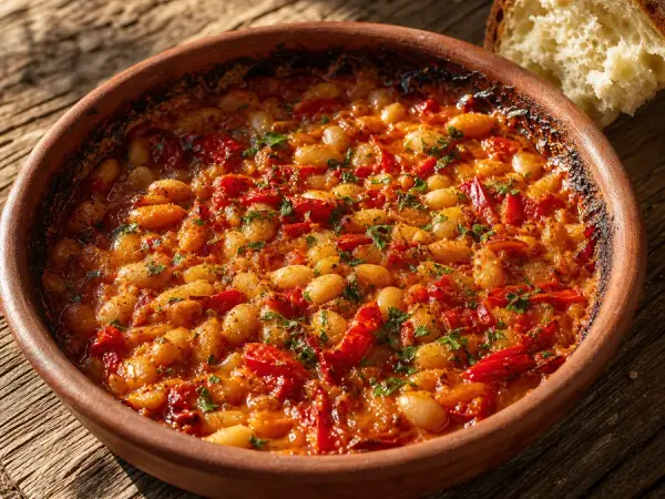 Macedonian Tavče Gravče Bean Bake, finished dish