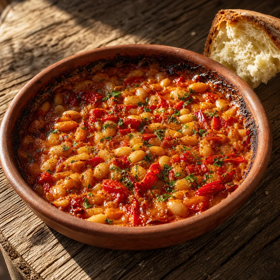 Macedonian Tavče Gravče Bean Bake, finished dish