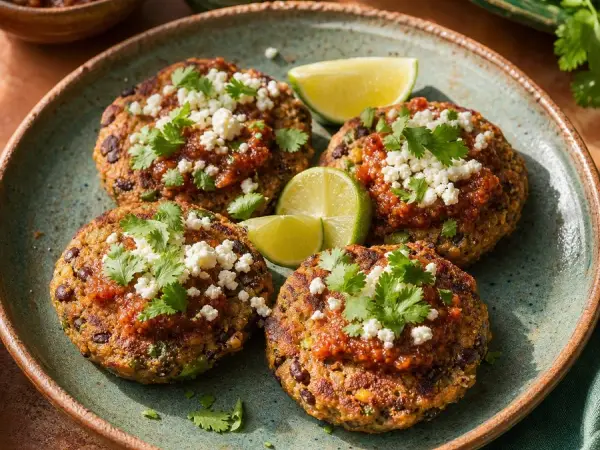 Michoacan Corundas-Inspired Bean Cakes, finished dish