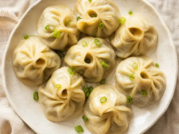 Mongolian Buuz Beef Dumplings, original finished dish food photograph