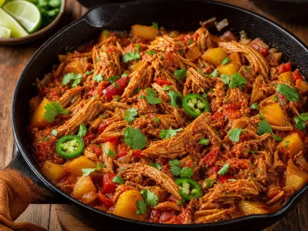 Nicaraguan Indio Viejo Turkey Skillet, finished dish