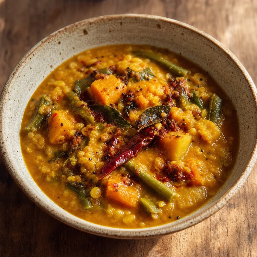 Odia Dalma Lentil Vegetable Stew, finished dish