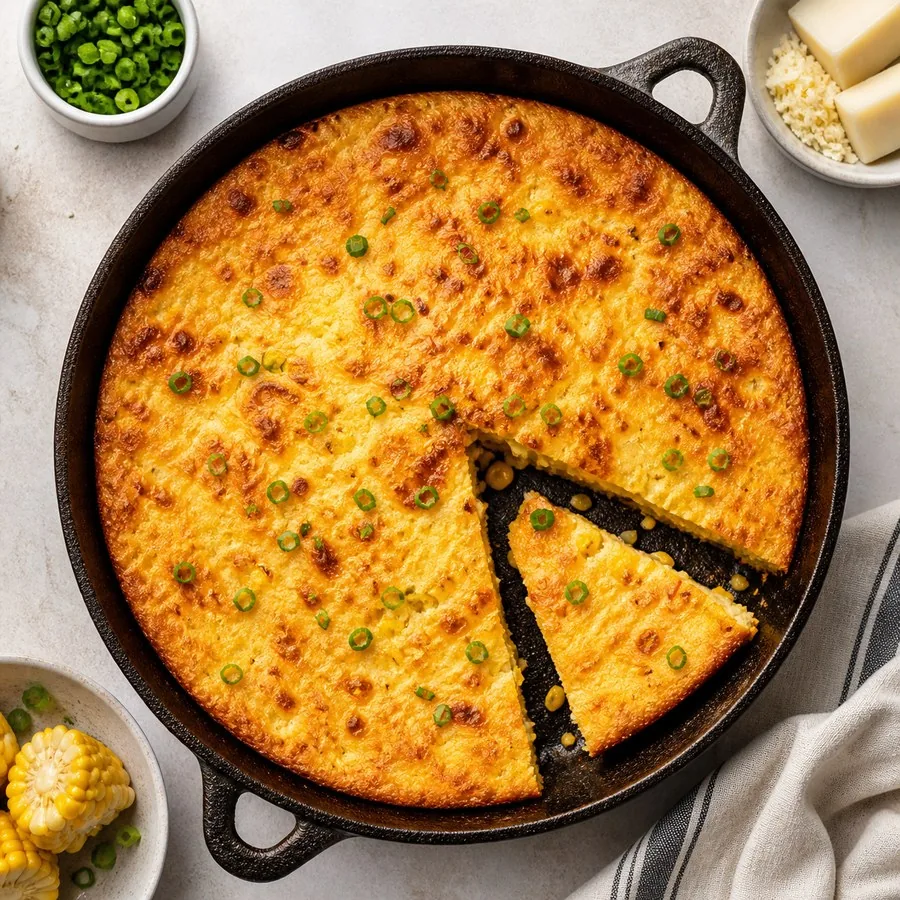 Paraguayan Sopa Paraguaya Corn Skillet, finished dish