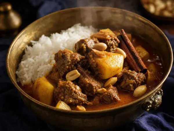 Thai Massaman Beef Curry with Potatoes, finished dish