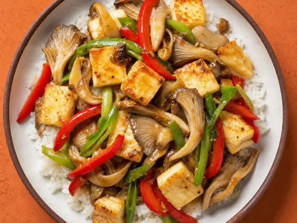 Yunnan Rubing Cheese Mushroom Stir-Fry, finished dish