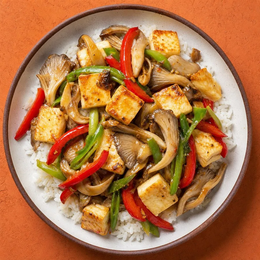 Yunnan Rubing Cheese Mushroom Stir-Fry, finished dish